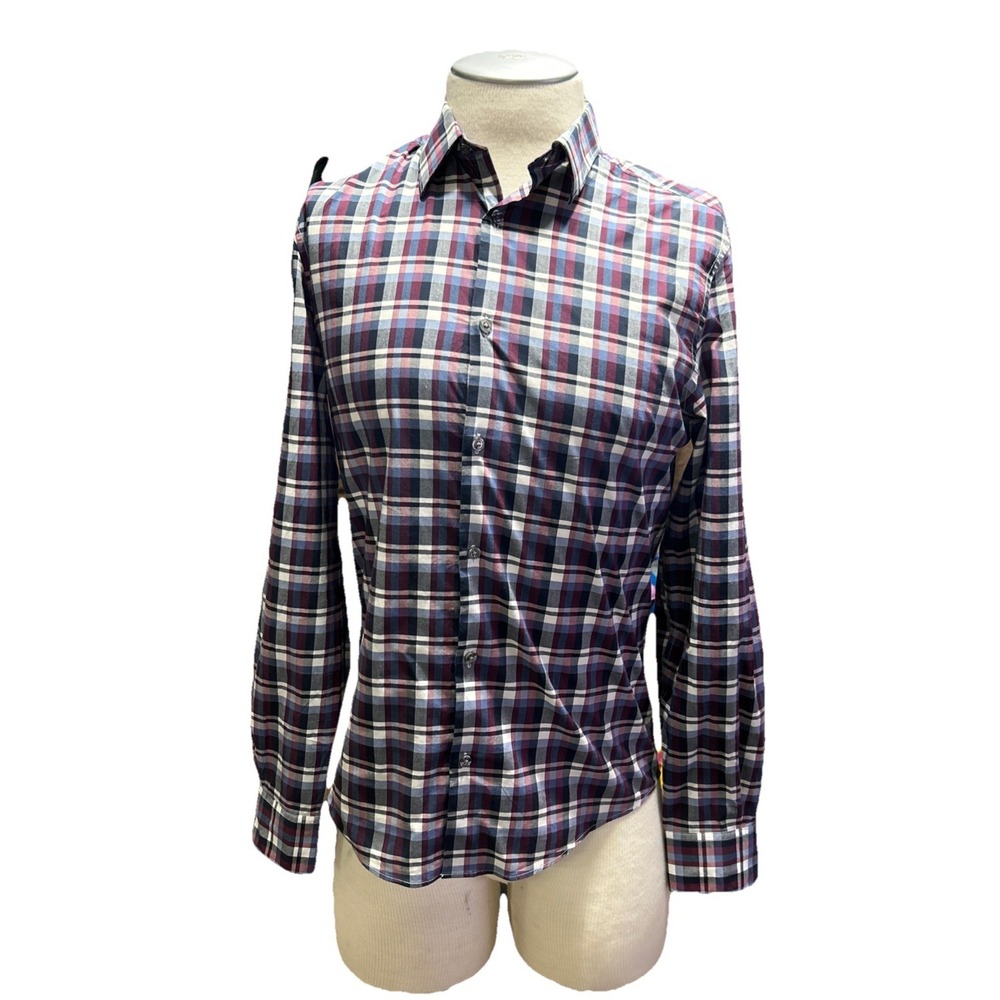 Perry Ellis Men's Shirt Small Button-Up Long Sleeve Dress Shirt Casual